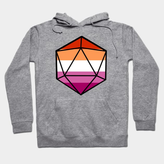 Lesbian Pride d20 Hoodie by EmrysMartigan